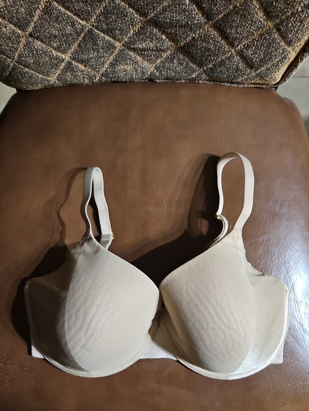 Natori Side Effect Contour T-Shirt Underwire Tan Bra Full Coverage Lightly Lined